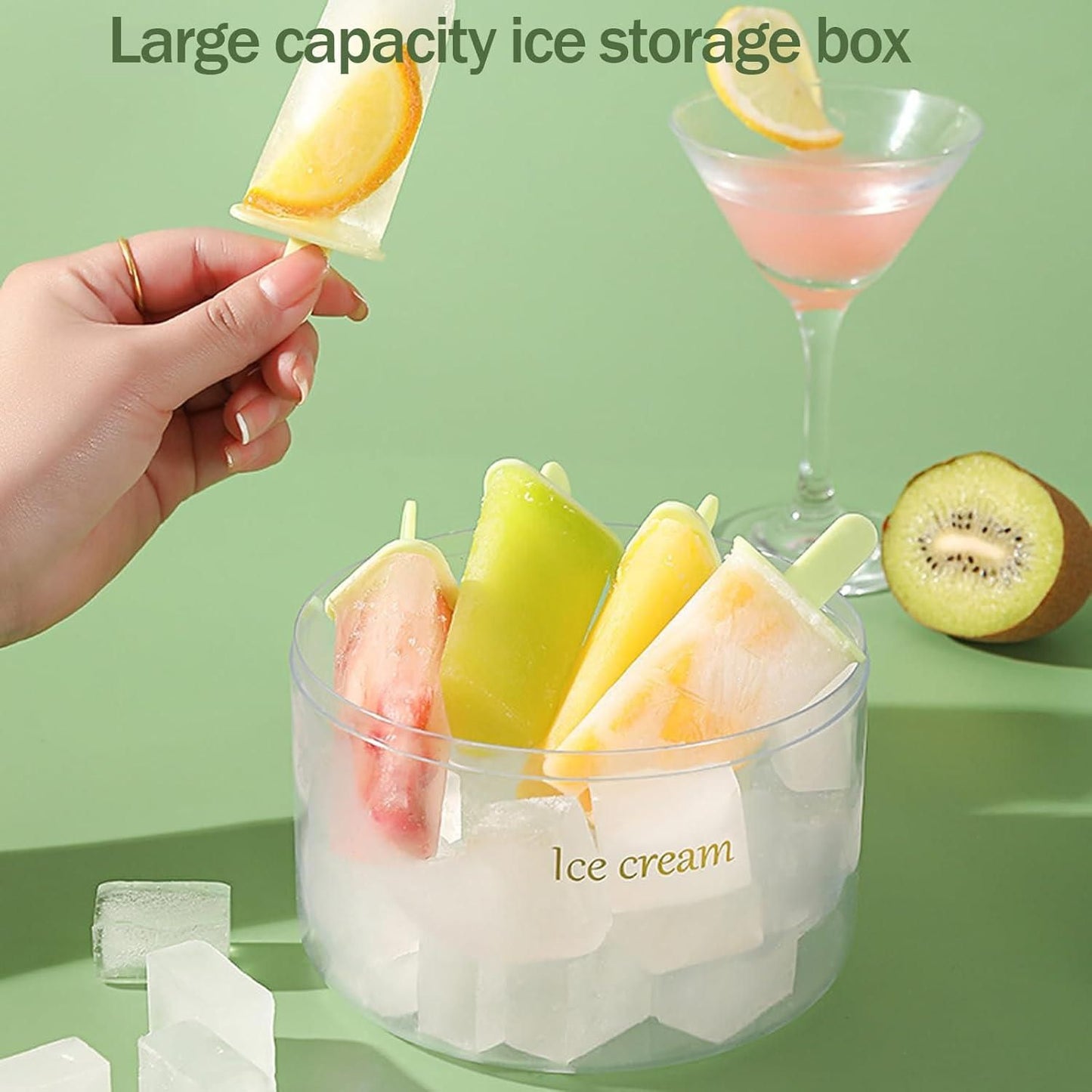 Reusable DIY Ice Pop Moulds – 8-Piece BPA-Free Popsicle Maker Set with Sticks & Drip Trays