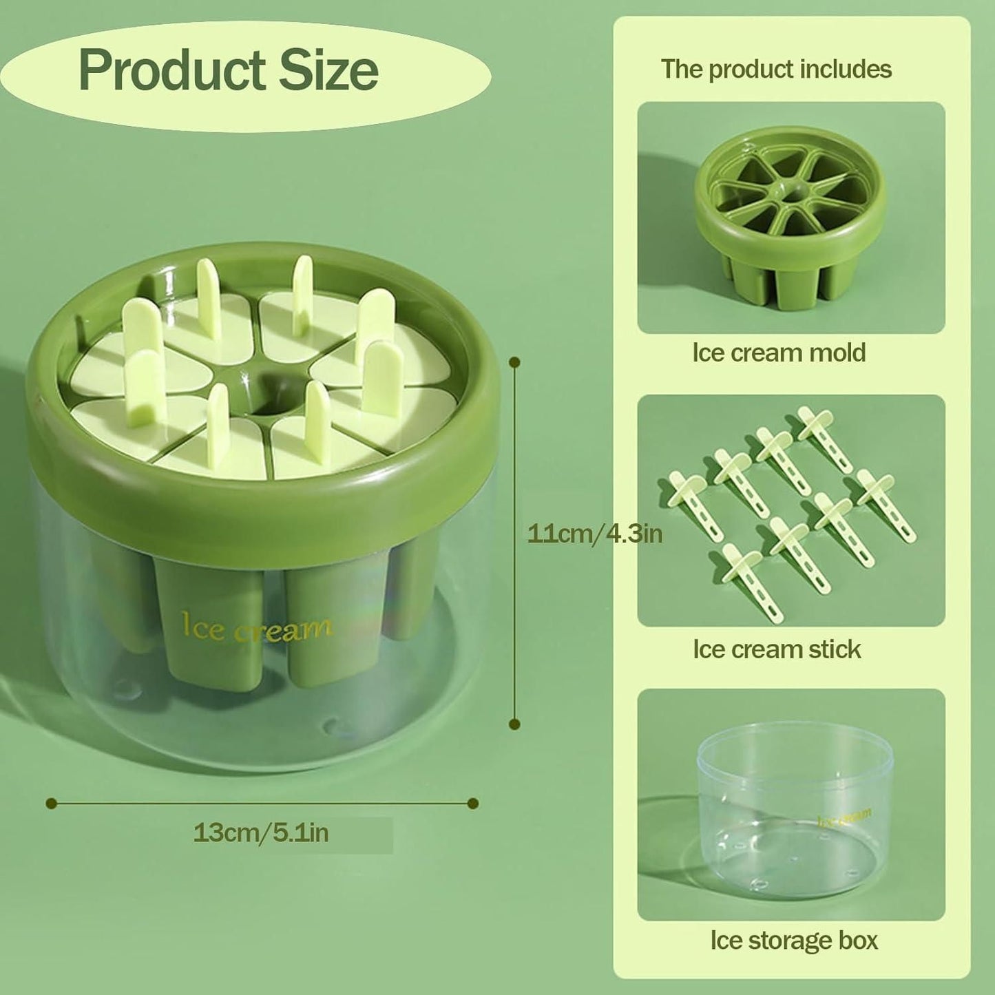 Reusable DIY Ice Pop Moulds – 8-Piece BPA-Free Popsicle Maker Set with Sticks & Drip Trays