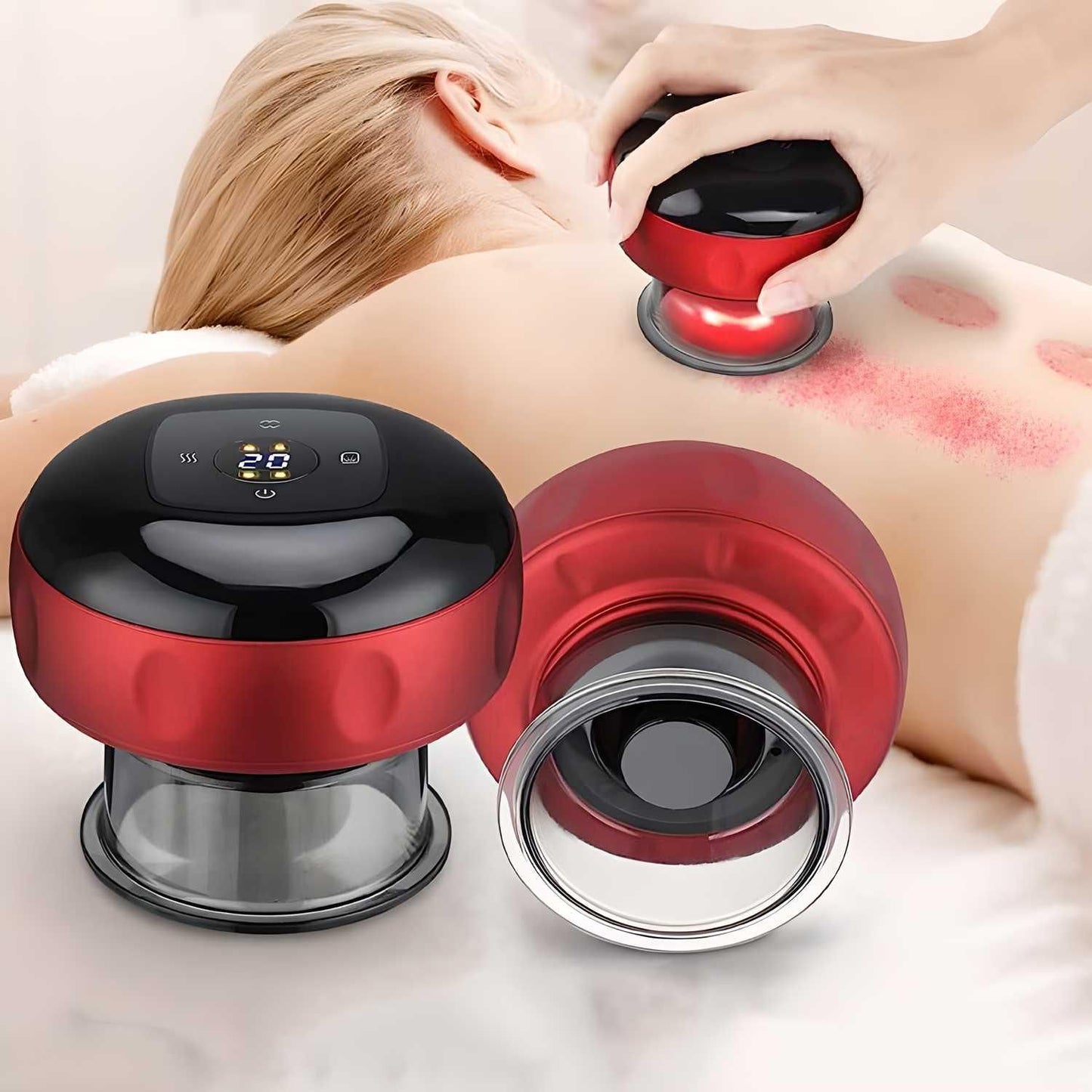 Electric Cupping Therapy Machine – Smart Cupping Massager with 12-Level Adjustable Temperature & Suction