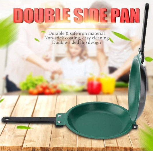 Double-Sided Nonstick Frying Pan – Flip Pan with Magnetic Lock