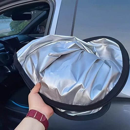 SunGuard™ Folding Car Window Sunshade Cover – UV Protection & Easy Storage